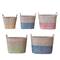Hello Honey® Multicolor Oval Woven Water Hyacinth & Rattan Dip-Dyed Basket Set